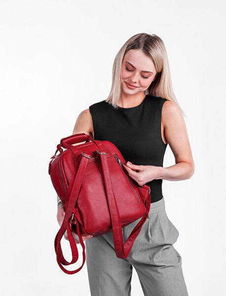 Dámský kožený batoh Kalimba Red