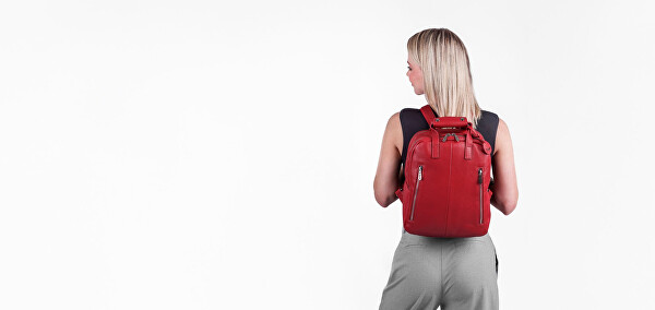 Dámský kožený batoh Kalimba Red