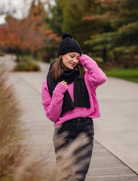 Dámský set - čepice a šála Sheron Set Black