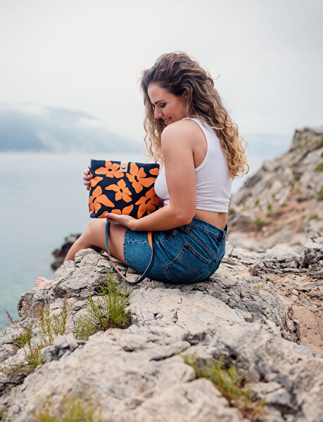 Dámska crossbody kabelka Mitch Flowers Apricot