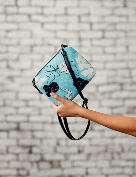 Dámská crossbody kabelka Nuria Flowers Line Blue