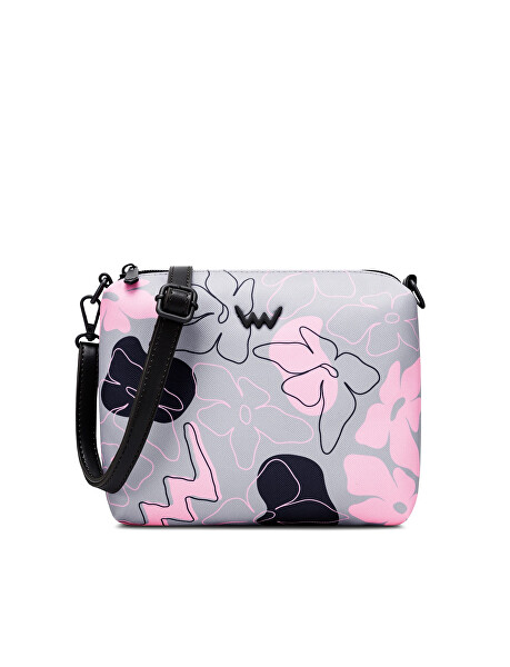 Dámska crossbody kabelka Nuria Flowers Line Grey