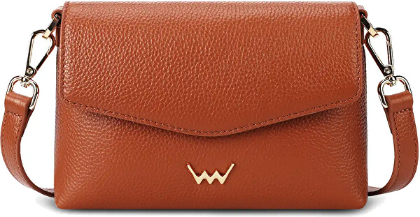 Dámská kožená crossbody kabelka Leyra Brown