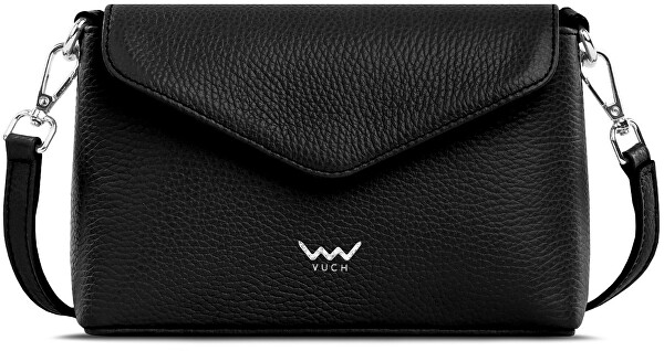 Dámska kožená crossbody kabelka Leyra Grace Black