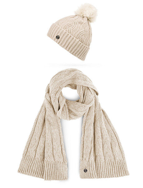 Dámský set - čepice a šála Sheron Set Beige