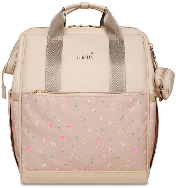 Dámsky batoh Eloa Flowers Beige