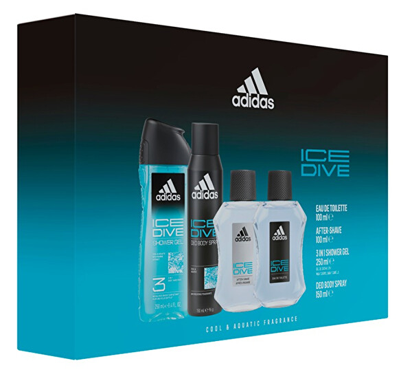 Ice Dive - EDT 100 ml + sprchový gel 250 ml + deodorant ve spreji 150 ml + voda po holení 100 ml