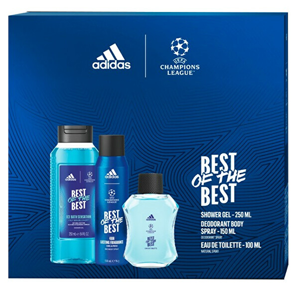 UEFA Best Of The Best - EDT 100 ml + deodorant ve spreji 150 ml + sprchový gel 250 ml