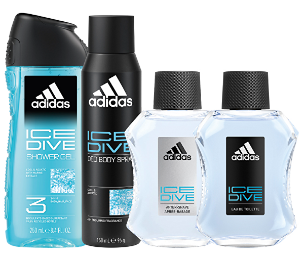 Ice Dive - EDT 100 ml + sprchový gel 250 ml + deodorant ve spreji 150 ml + voda po holení 100 ml
