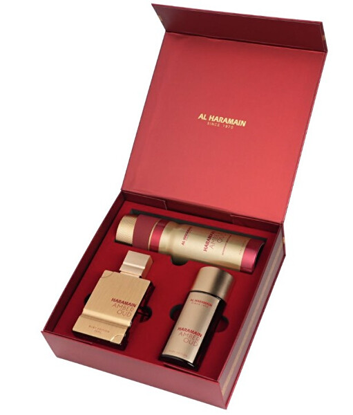 Amber Oud Ruby Edition - EDP 75 ml + EDP 30 ml + tělový závoj 250 ml