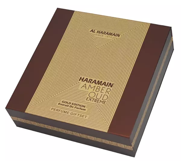 Amber Oud Gold Edition Extreme - parfémovaný extrakt 75 ml + parfémovaný extrakt 30 ml + deodorant ve spreji 200 ml