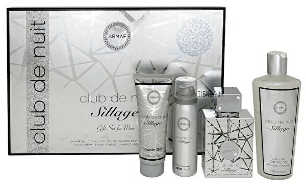 Club De Nuit Sillage - EDP 105 ml + sprchový gel 100 ml + deodorant ve spreji 50 ml + šampon 250 ml