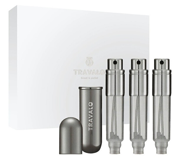 Classic HD - plniteľný flakón 3 x 5 ml (titánový)