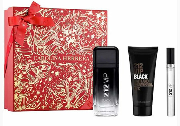 212 VIP Black - EDP 100 ml + sprchový gel 100 ml + EDP 10 ml