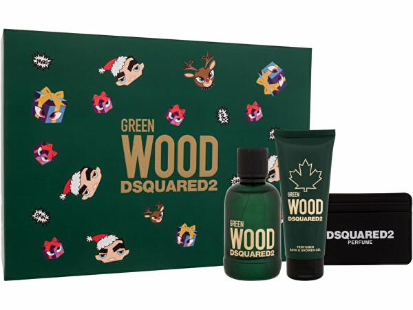 Green Wood - EDT 100 ml + sprchový gel 100 ml + pouzdro na karty