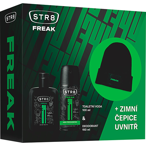 SLEVA - FR34K - EDT 100 ml + deodorant ve spreji 150 ml + čepice - poškozená krabička