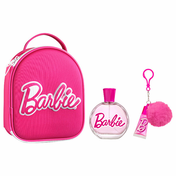 Barbie - EDT 100 ml + lesk na rty s přívěškem + batoh