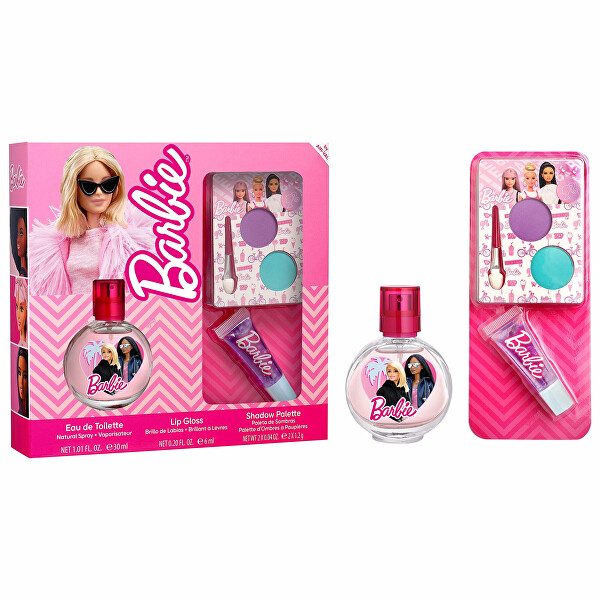 Barbie - EDT 30 ml + lesk na rty + oční stíny