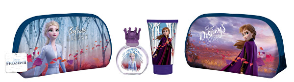 Disney Frozen II - EDT 50 ml + gel de duș 100 ml + gentuță de cosmetice