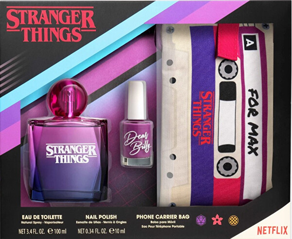 Stranger Things - EDT 100 ml + lac de unghii + husă pentru telefon mobil
