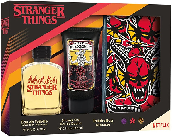Stranger Things - EDT 100 ml + gel de duș 150 ml + pungă cosmetică
