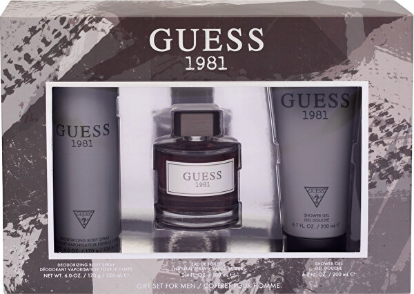 Guess 1981 For Men - EDT 100 ml + tusfürdő 200 ml + dezodor spray 226 ml