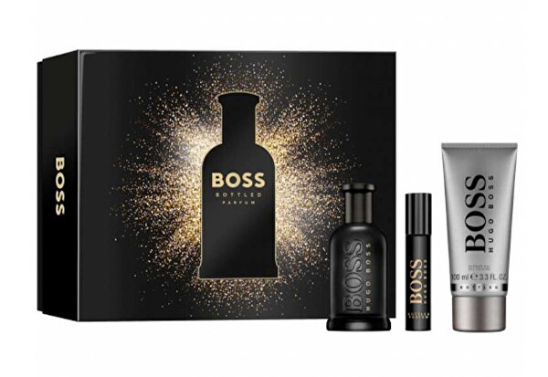 Boss Bottled Parfum - parfüm 100 ml + parfüm 10 ml + tusfürdő 100 ml