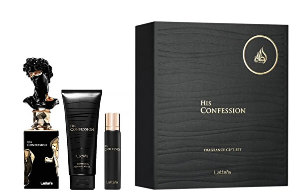 His Confession - EDP 100 ml + sprchový gel 100 ml + EDP 12 ml