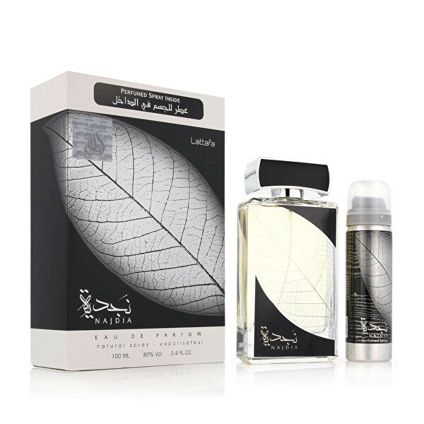 SLEVA - Najdia - EDP 100 ml + deodorant ve spreji 50 ml - bez celofánu, poškozená krabička
