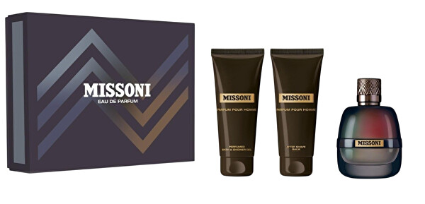 Missoni Pour Homme - EDP 100 ml + borotválkozás utáni balzsam 100 ml + tusfürdő 100 ml