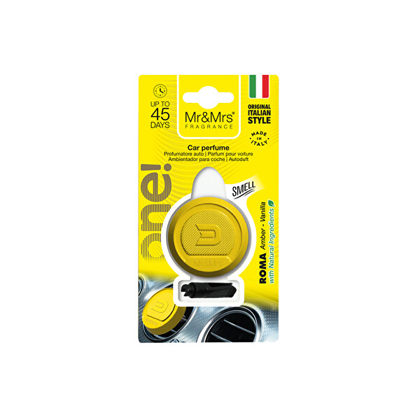 ONE! Yellow Roma Amber - Vanilla - vůně do auta