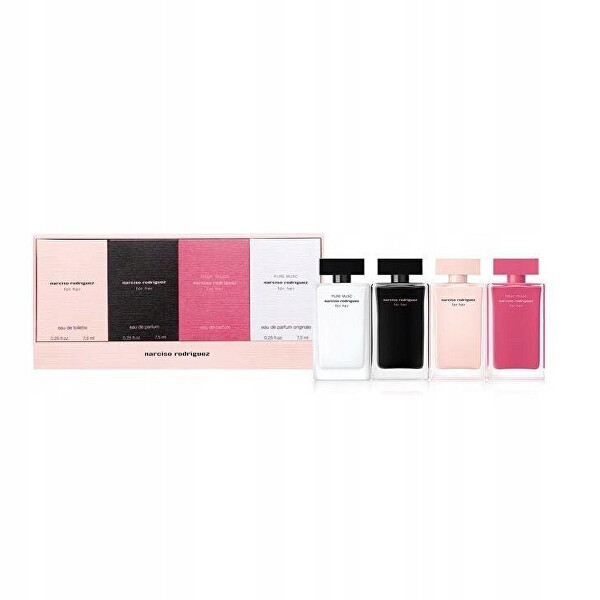 Narciso Rodriguez mini set - For Her 4 x 7,5 ml