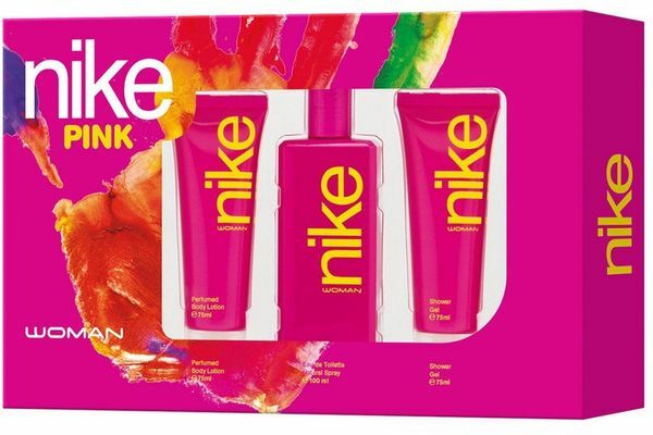 SLEVA - Pink Woman - EDT 100 ml + tělové mléko 75 ml + sprchový gel 75 ml - poškozená krabička
