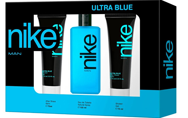 SLEVA - Ultra Blue Man - EDT 100 ml + sprchový gel 75 ml + balzám po holení 75 ml - poškozená krabička