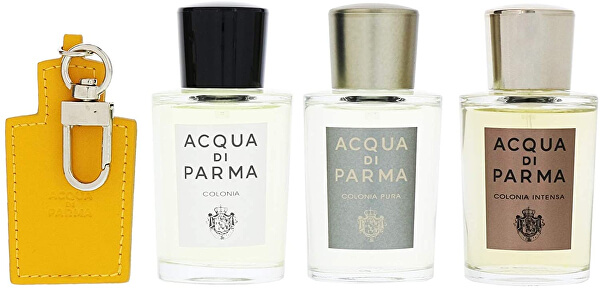 Acqua Di Parma sada - 3 x 20 ml + kožený přívěsek