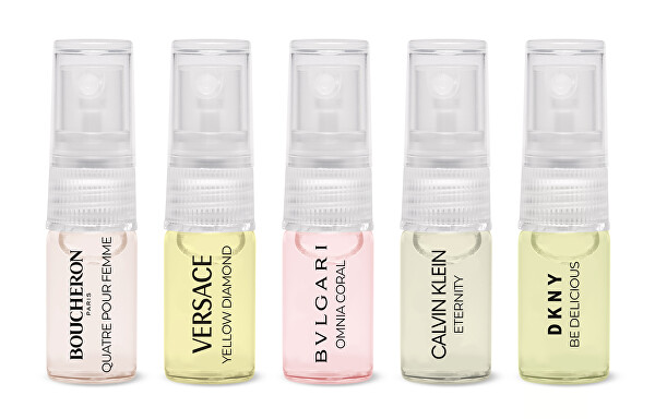 Set de parfumuri floral-fructate pentru femei - Boucheron, Versace, Bvlgari, Calvin Klein & DKNY