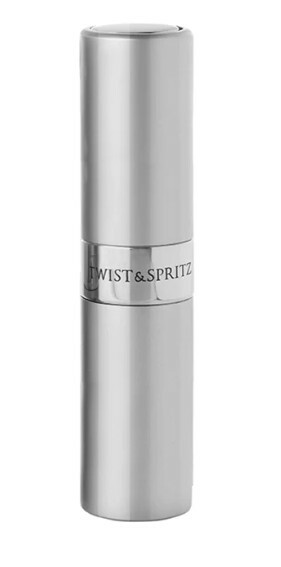 Twist & Spritz - pulverizator de parfum reîncărcabil 8 ml (argintiu lucios)