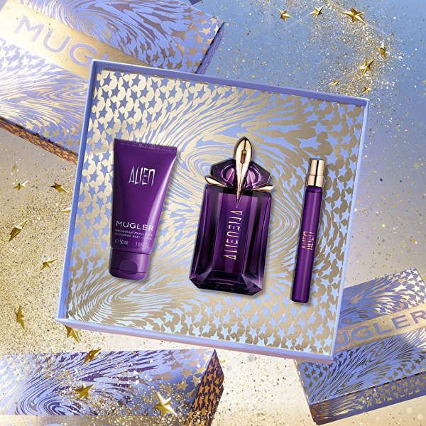 Alien - EDP 60 ml (plnitelná) + EDP 10 ml (plnitelná) + tělové mléko 50 ml