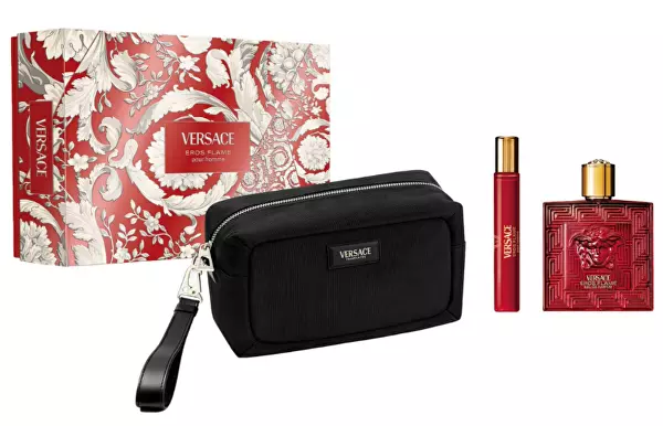 Eros Flame - EDP 100 ml + EDP 10 ml + kosmetická taška