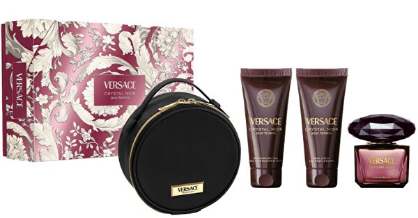 Crystal Noir - EDT 90 ml + tělové mléko 100 ml + sprchový gel 100 ml + kosmetická taštička