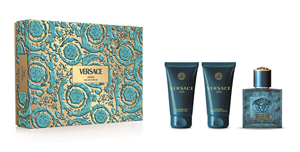 Eros - EDP 50 ml + sprchový gel 50 ml + balzám po holení 50 ml