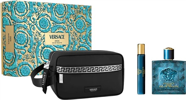 Eros - EDT 100 ml + EDT 10 ml + kosmetická taštička