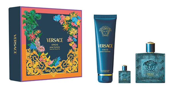 Eros - EDT 100 ml + sprchový gel 150 ml + EDT 5 ml