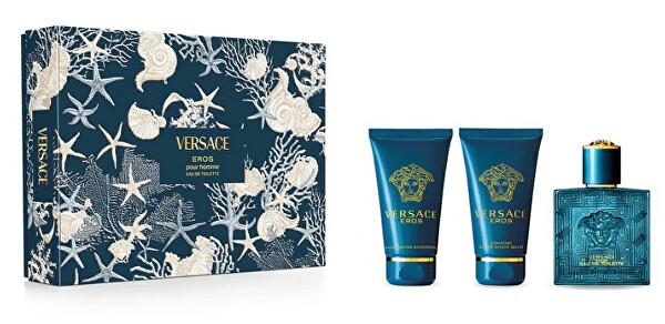 Eros - EDT 50 ml + sprchový gel 50 ml + balzám po holení 50 ml