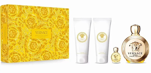 Eros Pour Femme - EDP 100 ml + sprchový gel 100 ml + tělové mléko 100 ml + EDP 5 ml