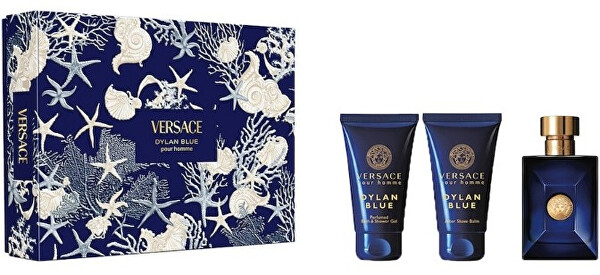 Versace Pour Homme Dylan Blue - EDT 50 ml + balzám po holení 50 ml + sprchový gel 50 ml