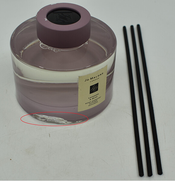 SLEVA - Lavender & Musk - difuzér 165 ml - poškozené sklo, oděrky na uzávěru, balení obsahuje 3 tyčiky
