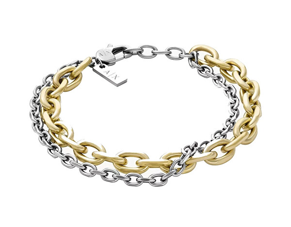 Dvojitý ocelový náramek pro muže AXG0162710