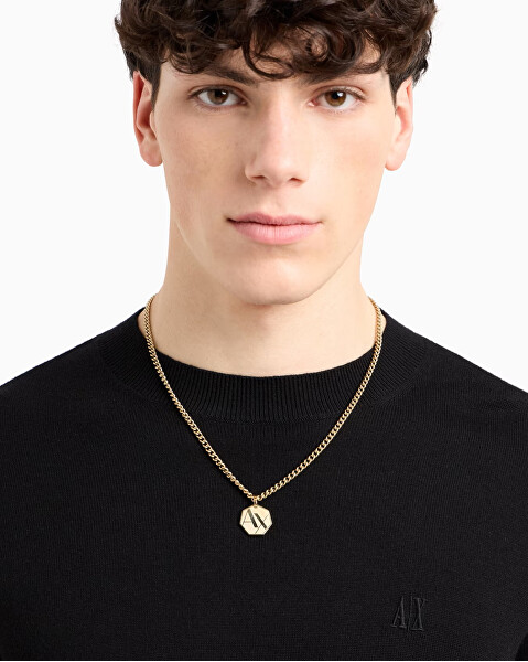 Fashion pozlacený náhrdelník pro muže AXG0152710