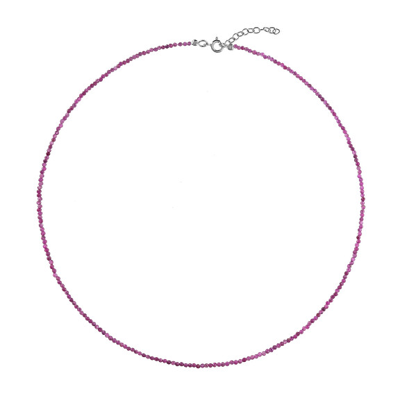 Korálkový náhrdelník z rubínu AJKNA004